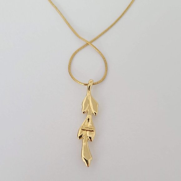 Golden Leaf Necklace - Picture 2 of 7